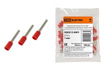 Наконечник-гильза Е1012 1мм2 с изолированным фланцем (100шт)  TDM