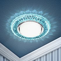 Светильник ЭРА DK LD23 BL1/WH декор cо светодиодной подсветкой Gx53, голубой