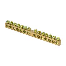 Шина PEN "ноль-земля" (6х9мм) 14 отверстий латунь крепеж по центру розничный стикер EKF PROxima Шина PEN "ноль-земля" (6х9мм) 14 отверстий латунь крепеж по центру розничный стикер EKF PROxima