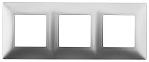 Рамка для выключателей и розеток тройная ЭРА Elegance 14-5003-03 пластик алюминий