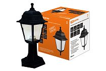 Светильник садово-парковый НТУ 04-60-001 четырехгранник, стойка, пластик, черный  TDM