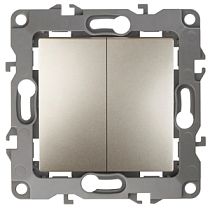 Выключатель ЭРА 12 12-1004-04 10А 250В шампань двойной