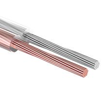 Кабель акустический 2х0,50 мм², прозрачный SILICON, 100 м, REXANT