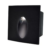 Светильник для ступеней 3Вт 5000К Металл Черный Квадрат Капля General GSTL-S1-3BT-5K