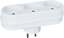 Разветвитель 3 гнезда без заземления NAD-L-3X-WH в ряд Navigator