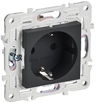 SKANDY Розетка с заземлением с защитными шторками 16А SK-R04G графит IEK