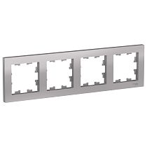 AtlasDesign Алюминий Рамка 4-х постовая, универсальная Systeme Electric (Schneider Electric)