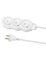 Удлинитель бытовой "Люкс" 3 гнезда, 5 м, б/з, с з/ш, ПВС 2х0,75 мм2, 6 А, 250 В, 1400 Вт TDM У-31012
