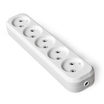 Колодка 5 гнезд без заземления AБС-пластик UNIVERSAL