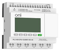 ПЛК 430 Модуль ЦПУ 4 DI 6 UI (0-10 В/DI) 2 UI (0-10 В/0-20 мА/DI) 6 RO 24В DC с Ethernet портом с экраном ONI