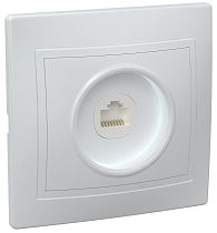 Розетка компьютерная одноместная СП Кварта РК10-КБ IP20 белый  IEK