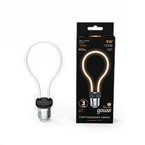 Лампа светодиодная Gauss Filament Bulbless A72 Milky E27 4Вт 330lm 2700K Лампа светодиодная Gauss Filament Bulbless A72 Milky E27 4Вт 330lm 2700K