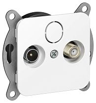 FLITE Розетка 2-местная TV+SAT экранированная оконечная РТВс-2-1-1-ФлБ белый IEK