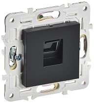 SKANDY Розетка компьютерная RJ45 кат.5E SK-K01Bl черный  IEK SKANDY Розетка компьютерная RJ45 кат.5E SK-K01Bl черный  IEK