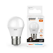 Лампа светодиодная Gauss Elementary Шар 10Вт E27 710lm 3000K