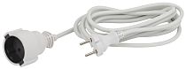 Удлинитель электрический ЭРА без заземления 1 розетка 5м ПВС 2x0,75 6А, Белый, UX(6)-1-5m