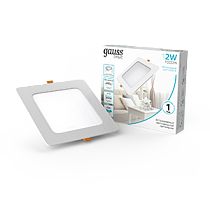 Светильник Gauss Basic Downlight квадрат 12W 1000lm 4000K 170-260V IP20 145*26 белый LED 1/60