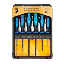 Набор отверток из стали S2 "Мастер" НО-06-S КВТ Набор отверток из стали S2 "Мастер" НО-06-S КВТ