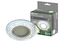 Светильник встраиваемый СВ 03-12 MR16 50Вт G5.3 LED подсветка 3 Вт зеркальный/хром  TDM