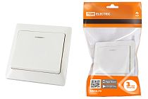 Выключатель 1 кл. с подсветкой 10А белый "Ильмень"  TDM