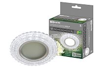 Светильник встраиваемый СВ 03-10 MR16 50Вт G5.3 LED подсветка 3 Вт зеркальный/хром  TDM
