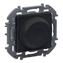 INSPIRIA Светорегулятор поворотно-нажимной без нейтрали 300Вт антрацит