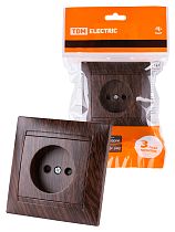 Розетка 2П 10А 250В с защ. шт. венге "Лама"  TDM