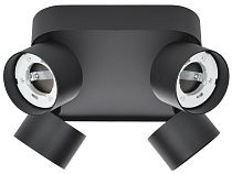 LIGHTING Светильник 4044 накладной потолочный под лампу 4хGX53 черный  IEK LIGHTING Светильник 4044 накладной потолочный под лампу 4хGX53 черный  IEK