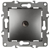 Розетка ЭРА 12 12-3101-12 графит телевизионная одинарная Розетка ЭРА 12 12-3101-12 графит телевизионная одинарная