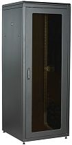 ITK LINEA N 18U 800х800мм стеклянная передняя дверь задняя металлическая черный IEK