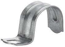 ELASTA Скоба металлическая однолапковая d=25-26мм с крепежным отверстием 8х6 IEK