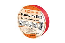 Изолента ПВХ 0,13*15мм Красная 10м  TDM