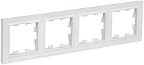 BRITE Рамка 4-местная РУ-4-БрАБ арктический белый IEK