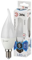 Лампа светодиодная ЭРА STD LED BXS-5W-840-E14 свеча на ветру нейтральный белый свет
