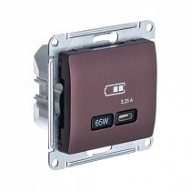 Glossa Баклажановый Розетка USB тип-C 65W высокоскор.заряд. QC, PD, механизм Systeme Electric (Schneider Electric) Glossa Баклажановый Розетка USB тип-C 65W высокоскор.заряд. QC, PD, механизм Systeme Electric (Schneider Electric)