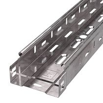 Лоток перфорированный Стандарт 500х100х3000 (1,0 мм) (6 м/уп) Промрукав