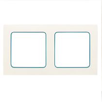 Стокгольм Рамка 2-местная белая с линией цвета синий EKF PROxima