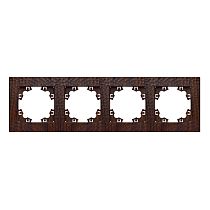 "Афина" Рамка фактурная 4-х местная универсальная венге