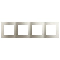 Рамка ЭРА 12 12 12-5004-15 для выключателей и розеток пластик перламутр четверная