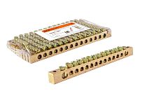 Шина "N" нулевая 6х9мм 14/2 (14групп/крепеж по краям)  TDM