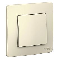 Blanca скрытая установка Молочный Переключатель 1 клавишный , 10А Systeme Electric (Schneider Electric)