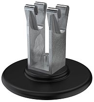 Держатель проводника круглого 8-10мм для кровли основание клей оцинкованная cталь  IEK