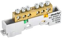 TEKFOR Шина PE "земля" неизолированная на универсальном держателе 8х12-6-Ж IEK TEKFOR Шина PE "земля" неизолированная на универсальном держателе 8х12-6-Ж IEK