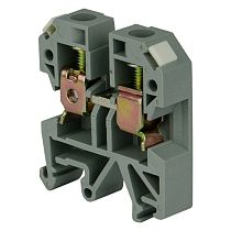 Клемма проходная JXB 10мм кв.винтовая серая (50шт/упак)  ЭНЕРГИЯ