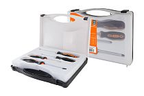 Набор отверток 4 шт.: SL3x75, SL5х100, PH1х75, PH2х100 (пласт. чемодан), CR-V "Алмаз"  TDM