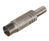 TV-разъем гнездо никелированный c пружиной PROconnect