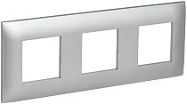 SKANDY Рамка 3-местная SK-F03S серебряный IEK