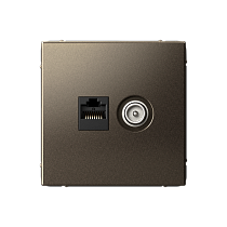 ArtGallery Мокко Розетка двойная ТВ + компьютерная RJ45, кат. 5Е Systeme Electric (Schneider Electric)