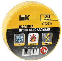 Изолента ПВХ 0,18х19 мм желтая 20 метров  IEK