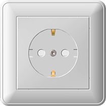 Wessen 59 Белый Розетка с заземлением со шторками (в сборе с рамкой) Systeme Electric (Schneider Electric)